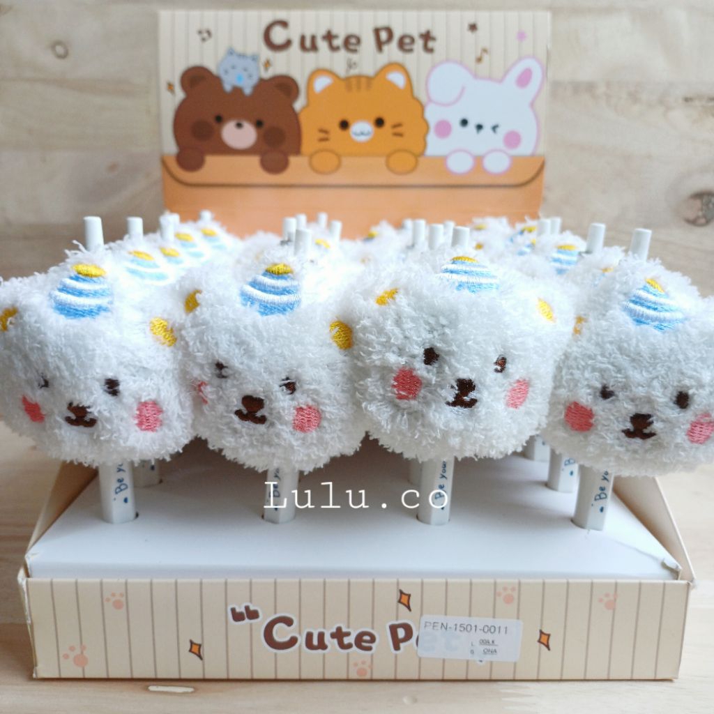 

Pulpen boneka BEAR beruang putih 0011