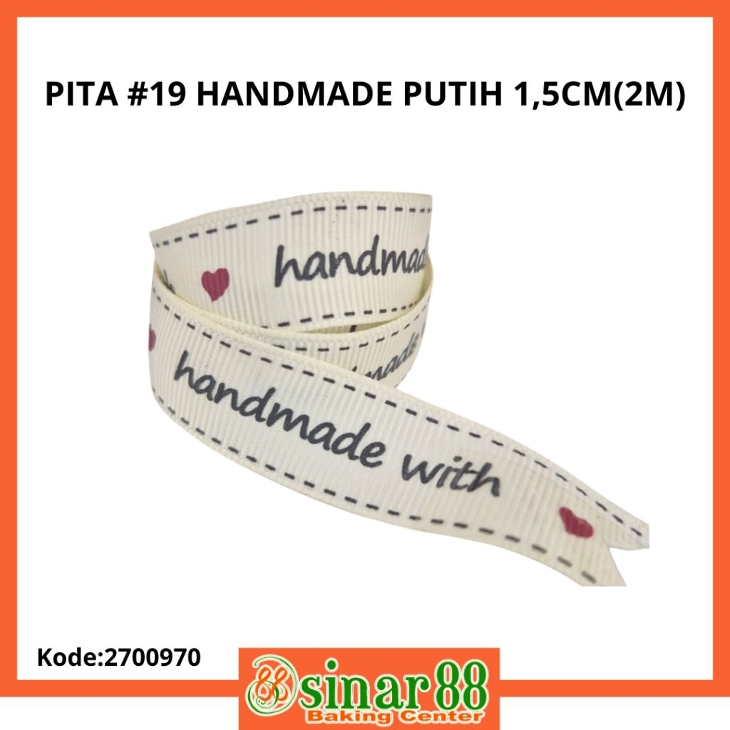

PITA #19 HANDMADE PUTIH 1,5CM (2M)