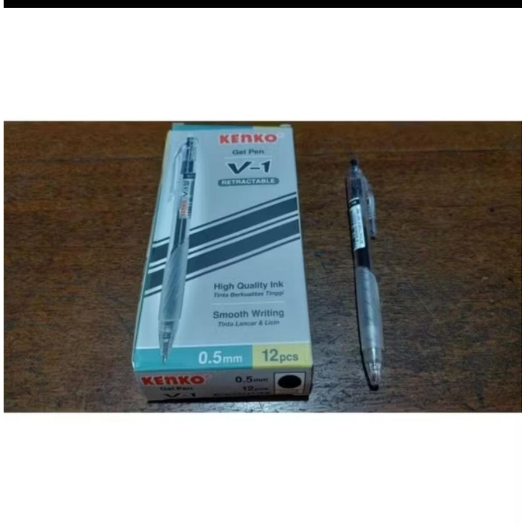 

1 PCS ] BALLPOINT GEL PEN KENKO V-1 / PENA JEL KENKO V1 CETEK