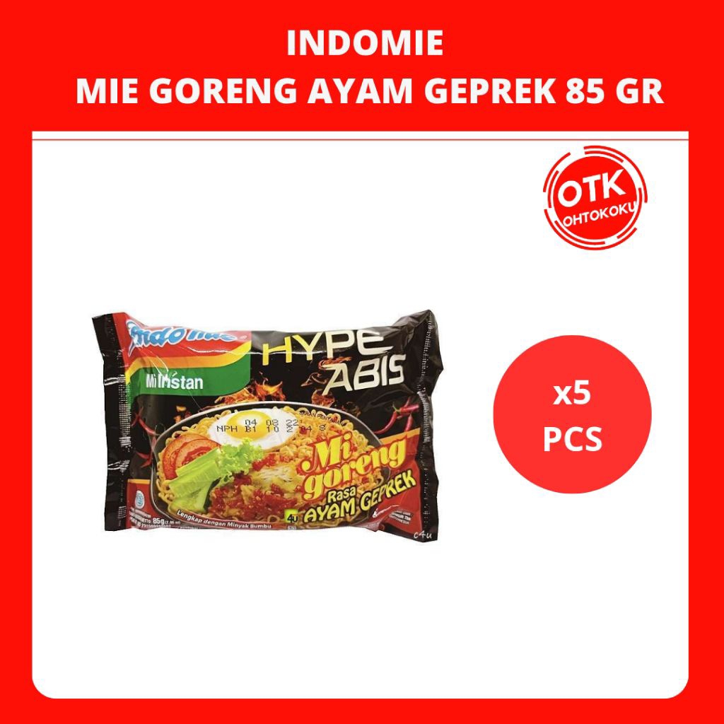 

Indomie Mi Instan Goreng Ayam Geprek 85 gr x 5 pcs