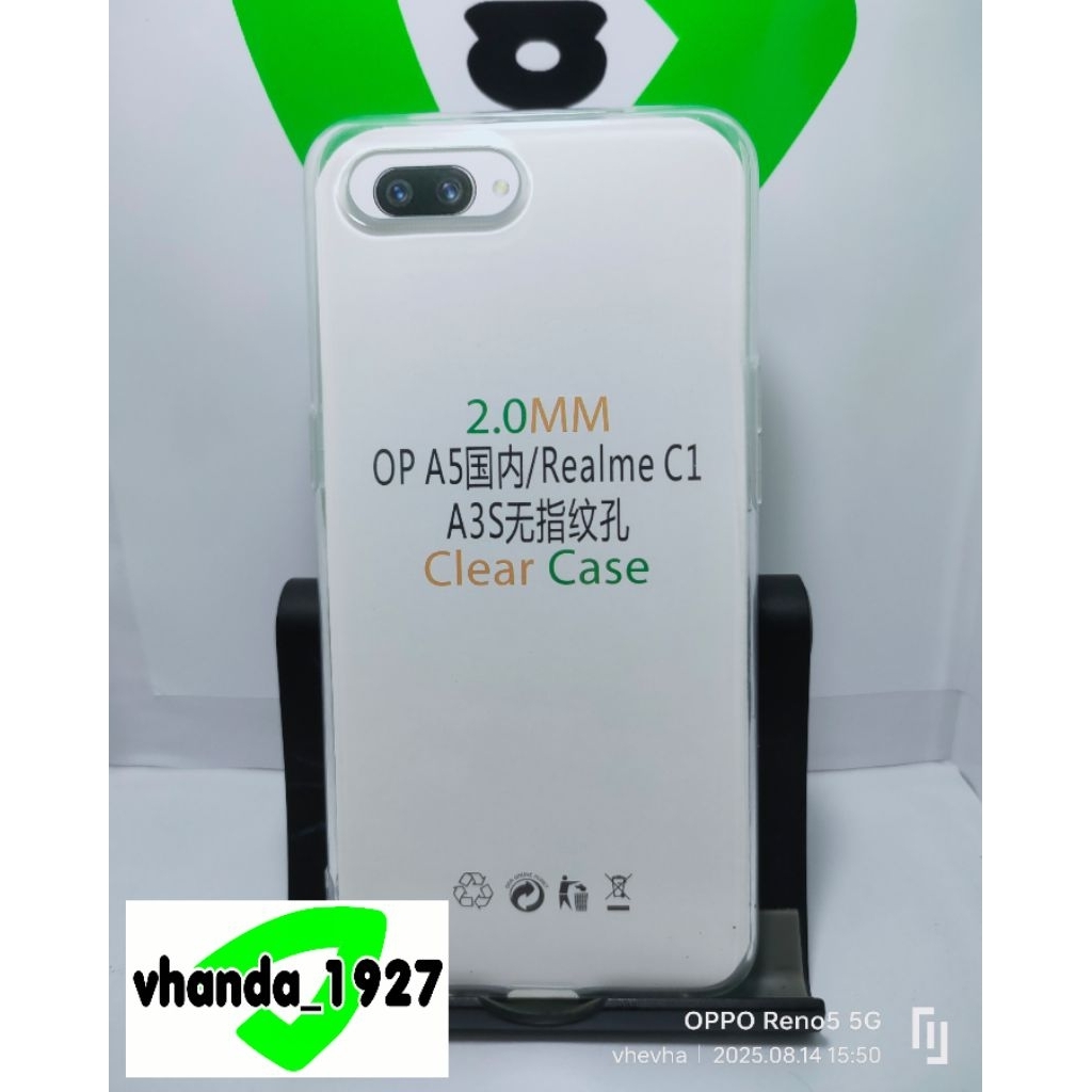 Case Oppo A3S Bening/ Transparan/ Clear Case Bening 2.0 MM.