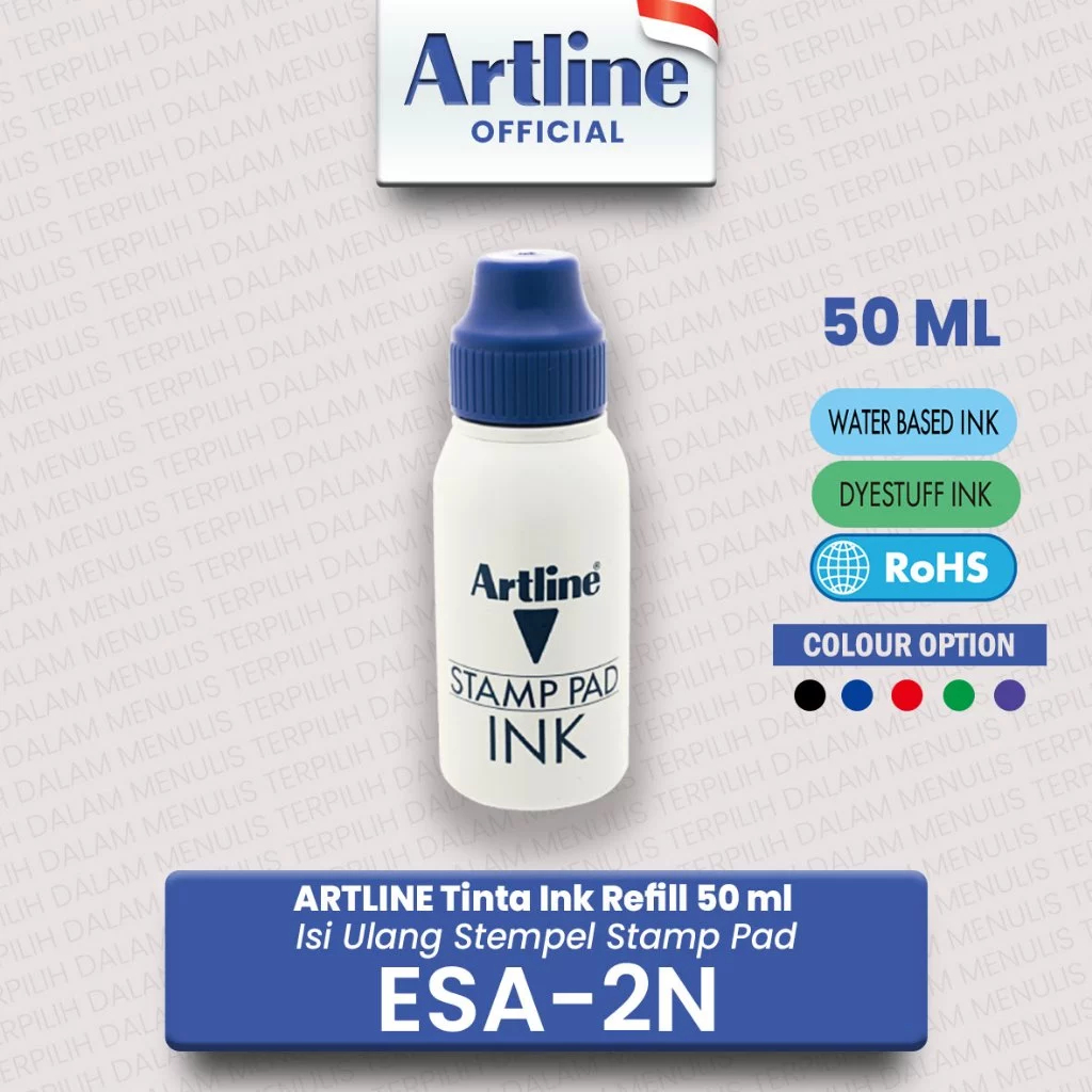 

ARTLINE Tinta Ink Refill Isi Ulang Stempel Stamp Pad 50 ml ESA-2N