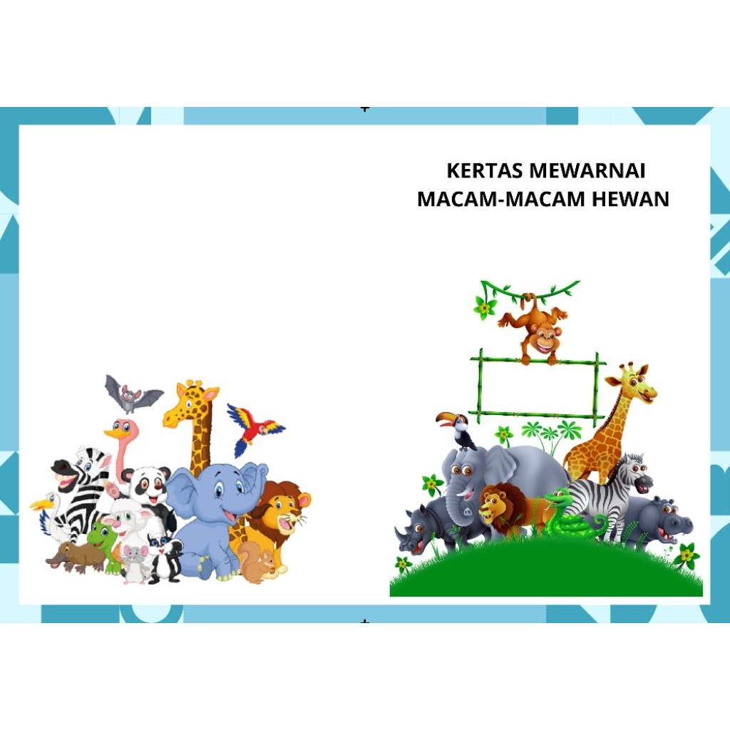 

kertas mewarnai tema hewan