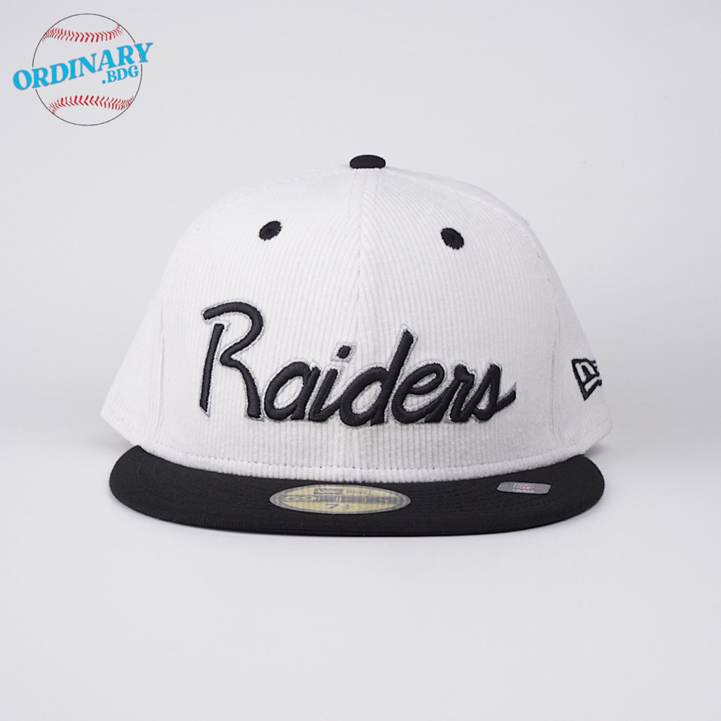 Topi New Era Original Raiders Corduroy White