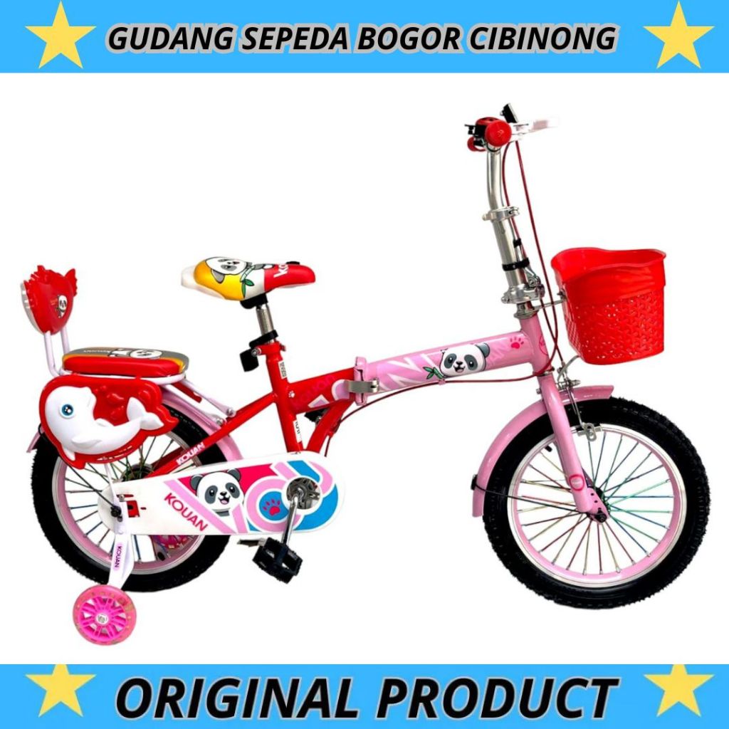 Sepeda Lipat 16 Inc Keranjang KOUAN