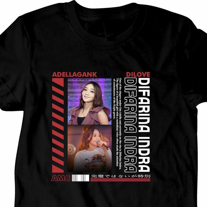 Kaos Dilove Difarina Indra Pakaian Pria & Wanita Bahan Cotton Combed 24s