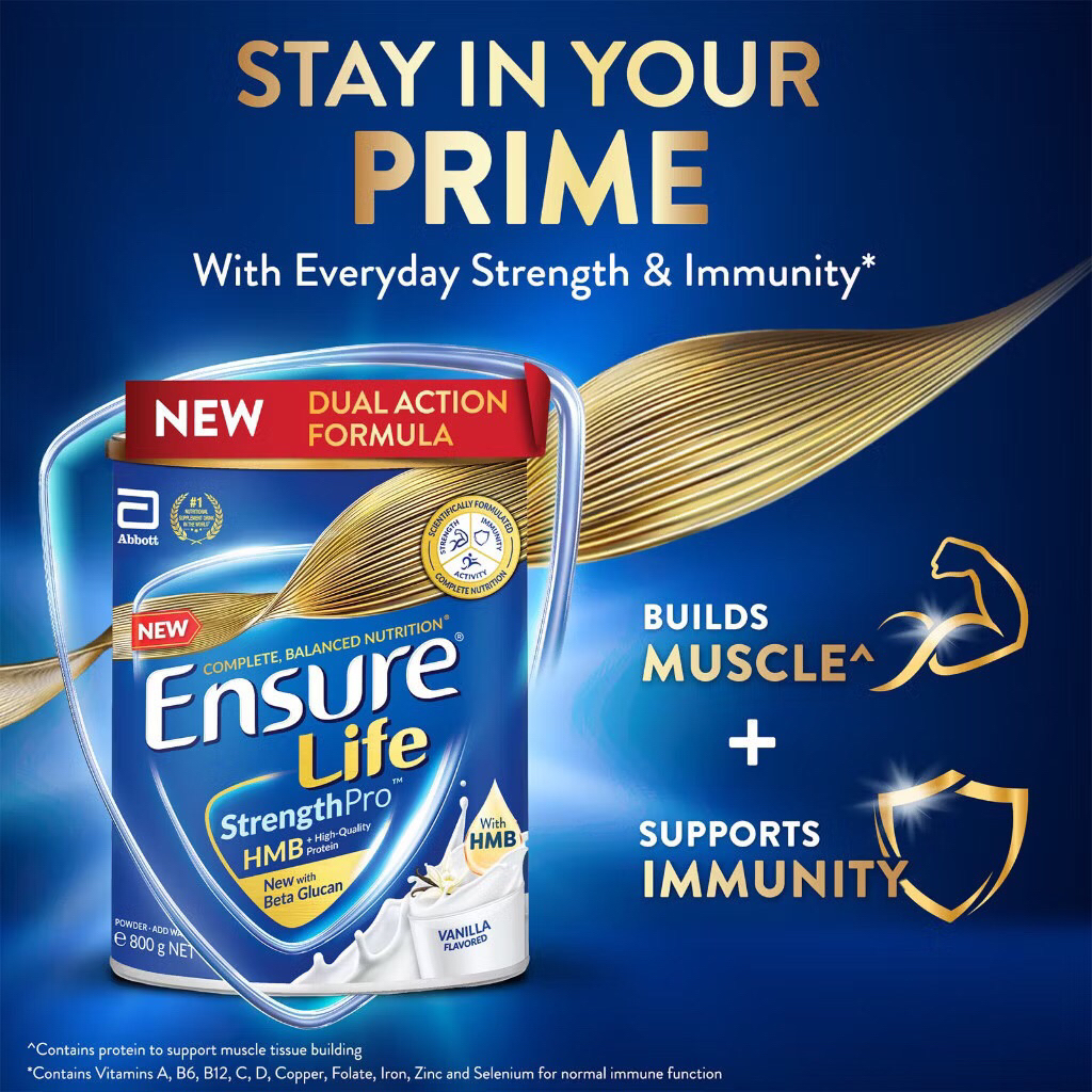 

Ensure® Life StrengthProᵀᴹ Vanilla/Chocolate/Stawberry/Wheat/Coffee 800g