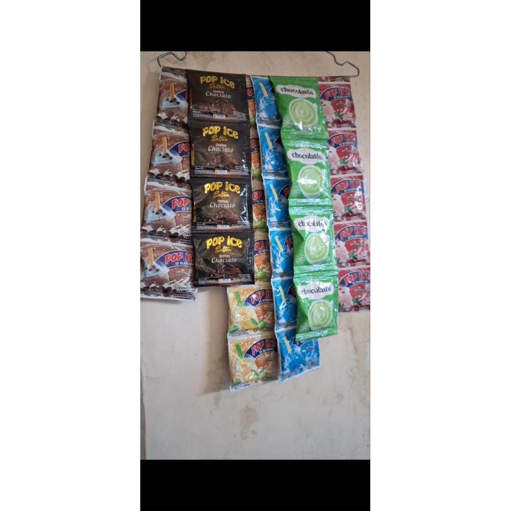 

POP ICE isi 22. rasa mix. capucino, coklat dan mangga saja.