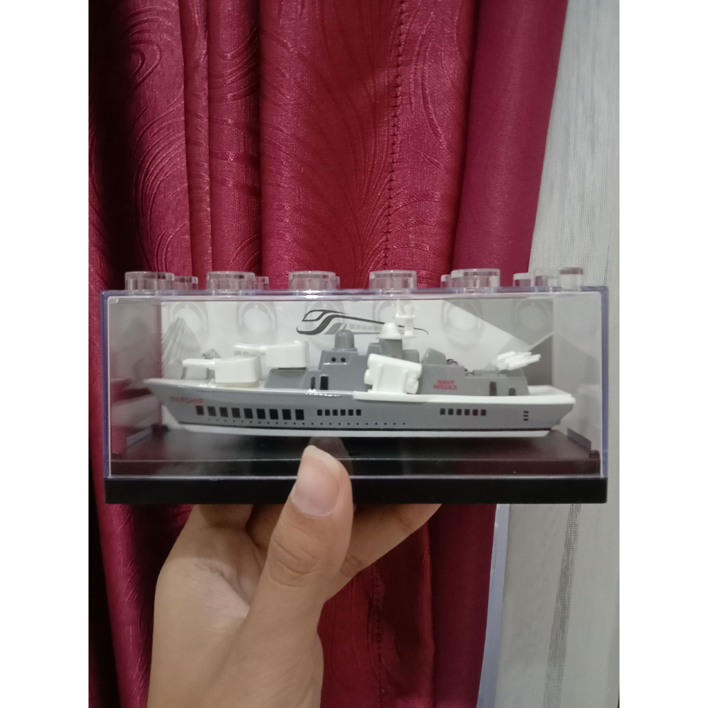 Diecast Miniatur Kapal Perang Navy Warship/Mainan Anak Diecast Kapal Perang Bahan Besi Alloy