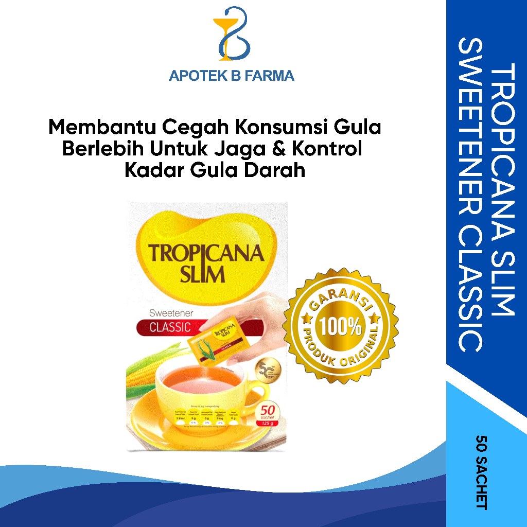

Tropicana Slim Sweetener Classic 50 sachet