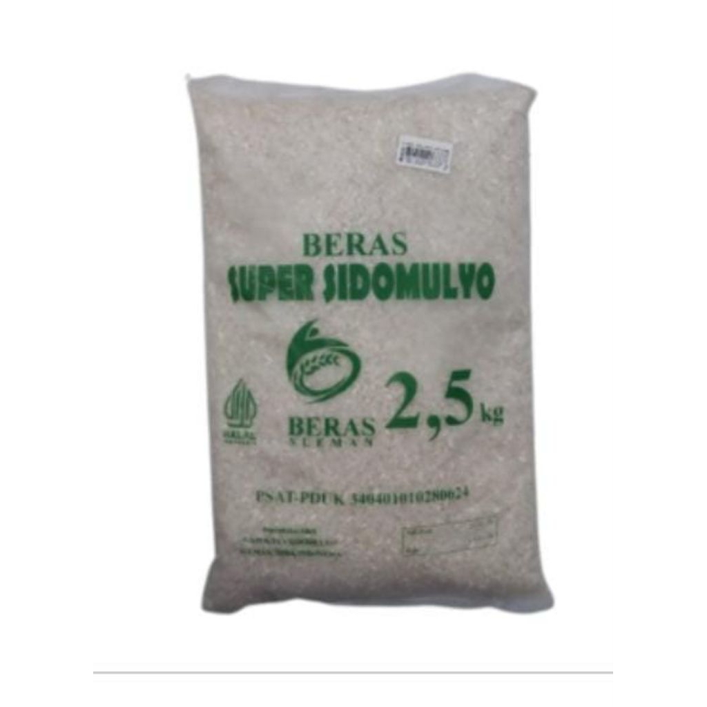 

Beras super sidomulyo sleman kemasan 2,5kg