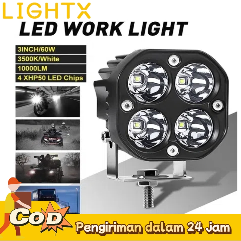 Lampu Tembak 4 Mata 40watt truk Lampu Tembak 24 Volt/Lampu Tembak/Lampu Tembak Sorot Laser Gun LED D