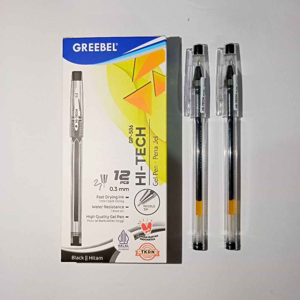 

PULPEN GREEBEL GP-506 HI-TECH 0,3 HITAM PACK