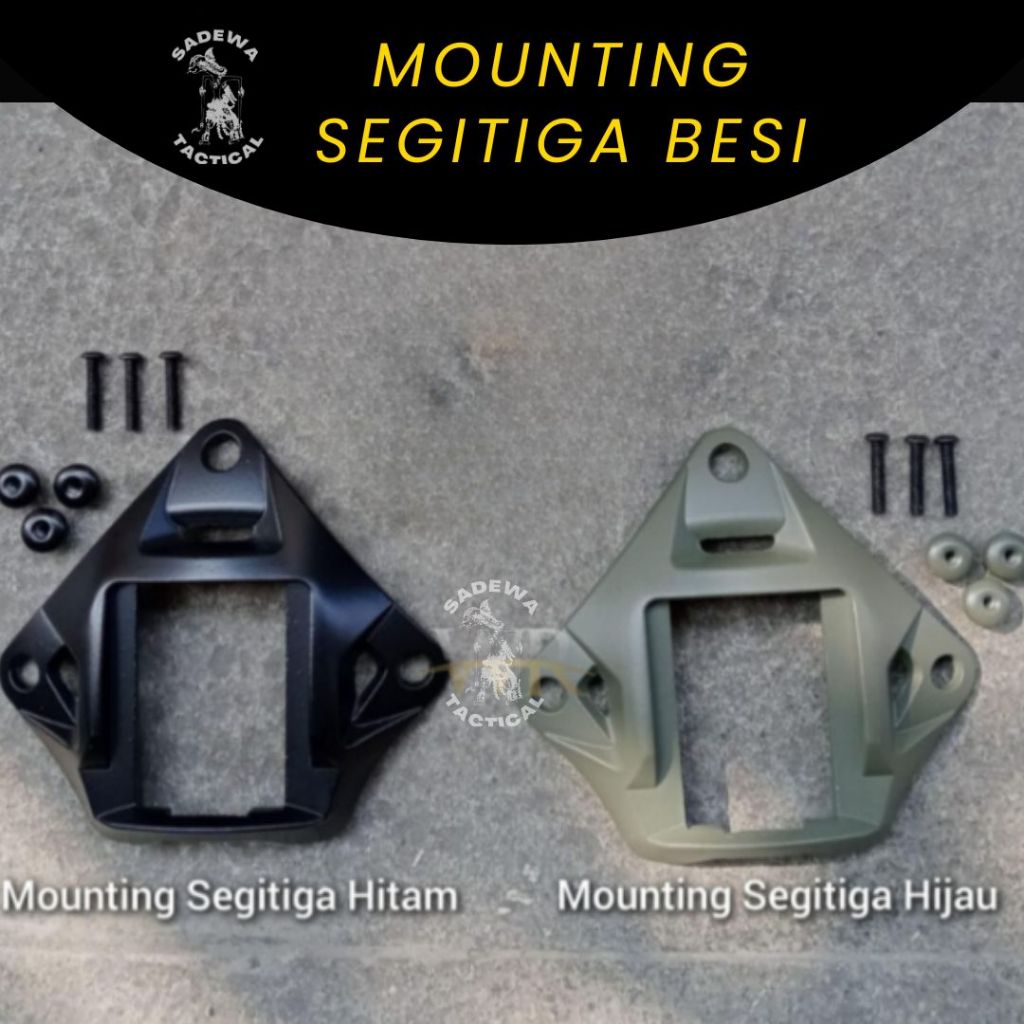 Mounting Helm Segitiga / Bracket mountingnvg Airsoft / Dudukan mounting / Mounting Helm Tactical Gea