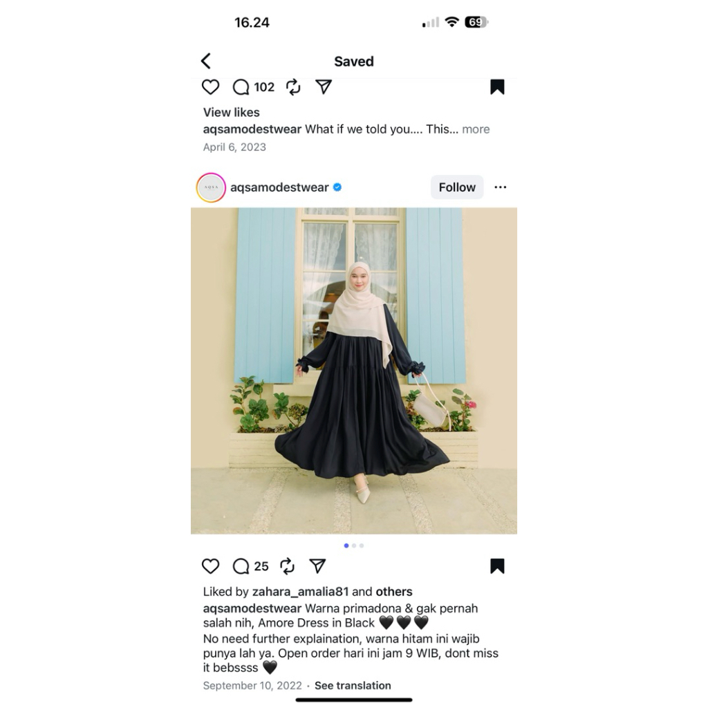 aqsa modest wear -amore dress