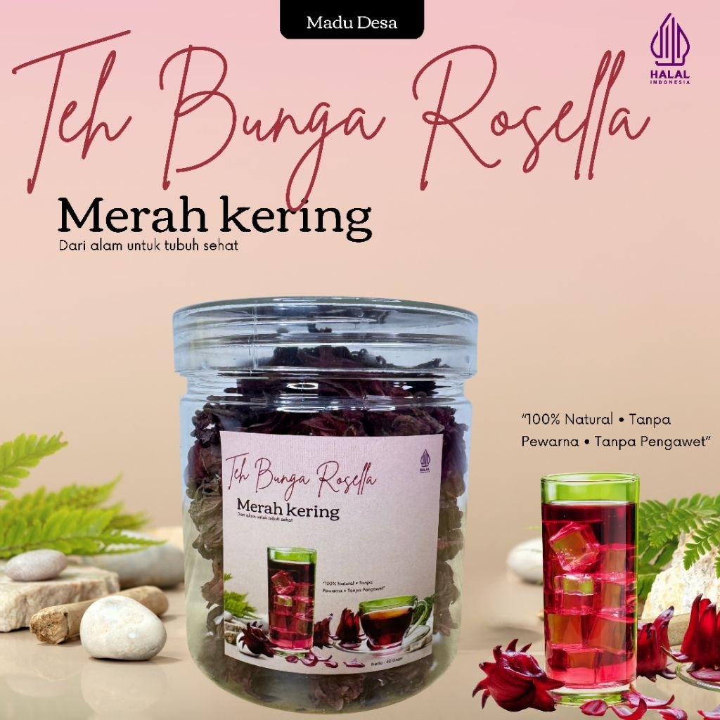 

Bunga Rosella Merah Kering 40 Gram Premium Teh Bunga Rosella