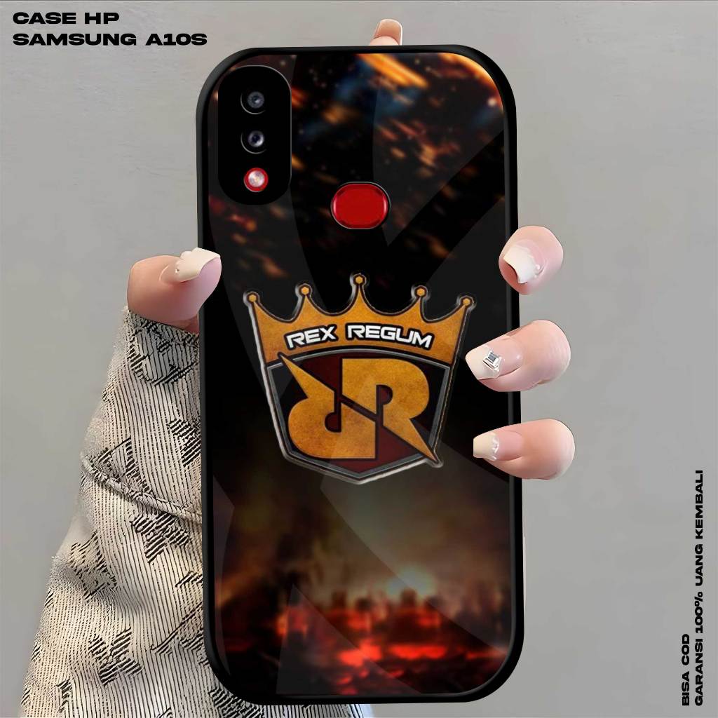 Case Killau Glossy Samsung A10S Casing Plate Kaca Motif RRQ Terbaru Neko Case