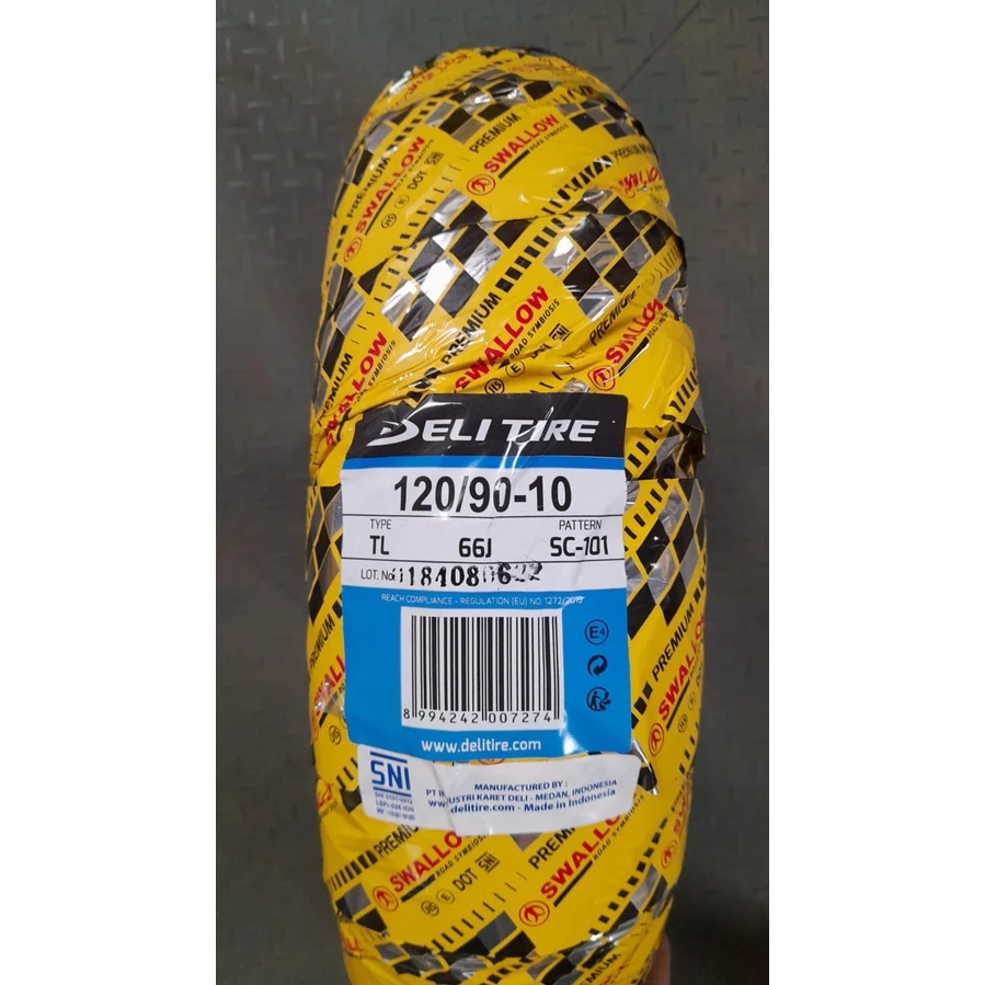( RING 10 - SC101 ) 120 / 90 - 10 Deli tire Ban luar motor vespa minimoto classic SC 101