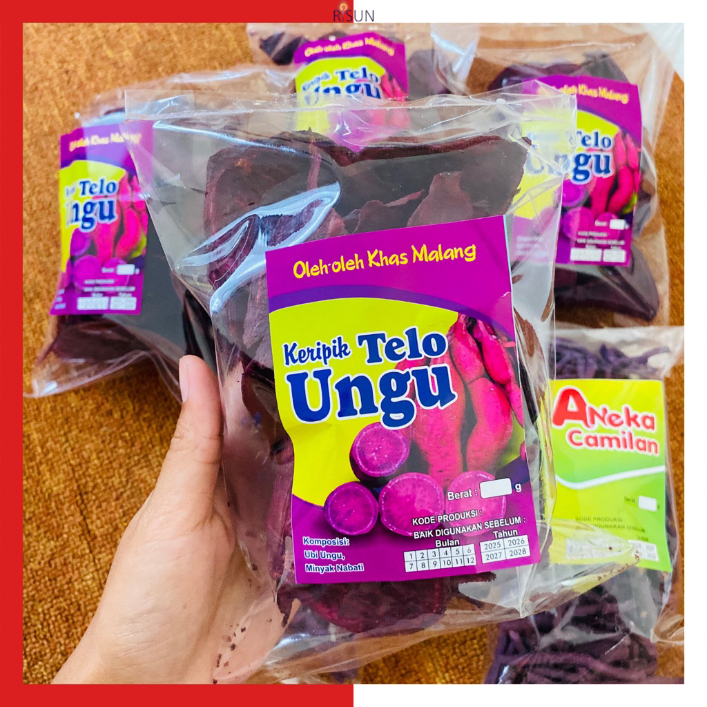 

Aneka Keripik Ubi | Kripik Telo Ungu Khas Malang