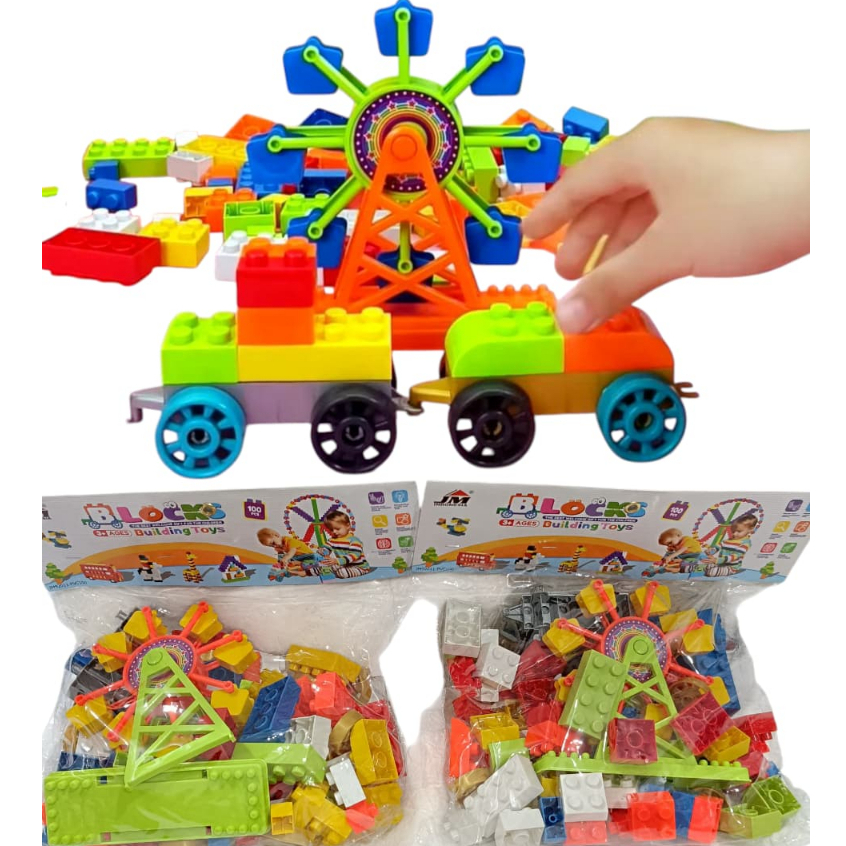 Mainan Edukasi Balok Susun Anak 100pcs / Brick Block Jumbo BIANGLALA DIY JM92011