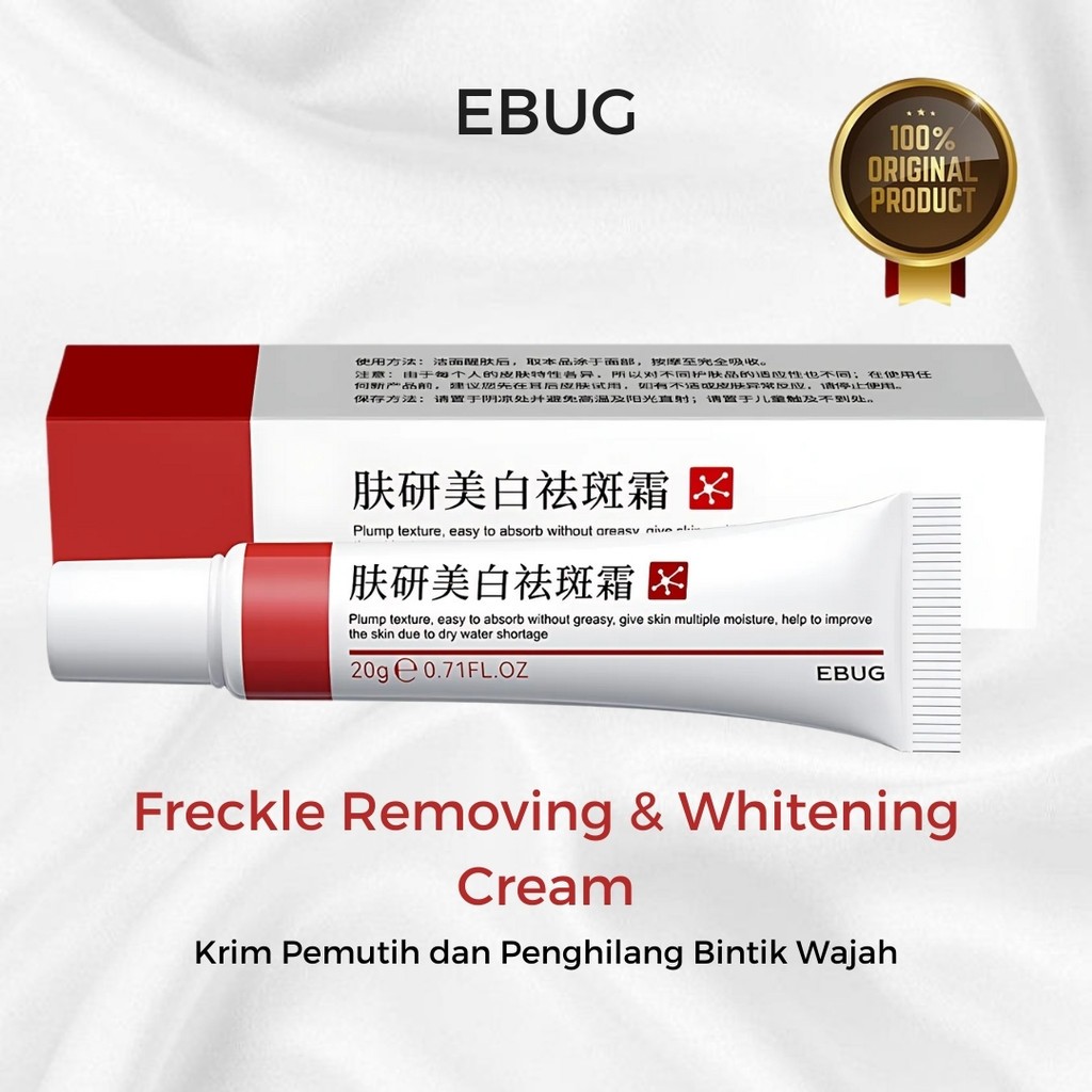 EBUG Krim Wajah Penghilang Flek Hitam Freckles Whitening Glowing Cream Anti Noda VP030
