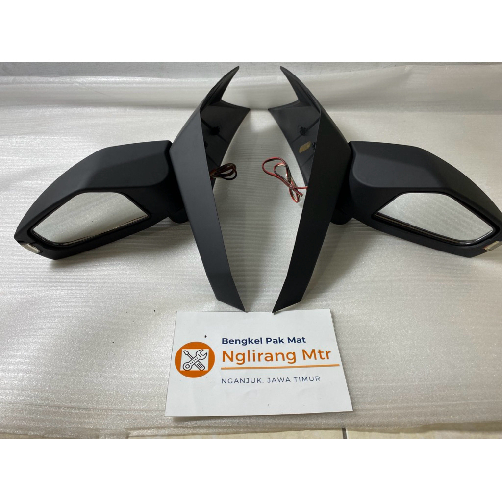 Spion lipat Yamaha Nmax model B1 sein led warna hitam dof doff original Vnd