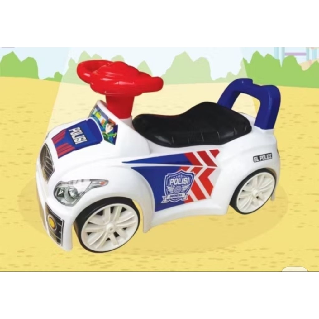 Mainan Anak Mobil Dorong Polisi Mobil Dorong Duduk Anak