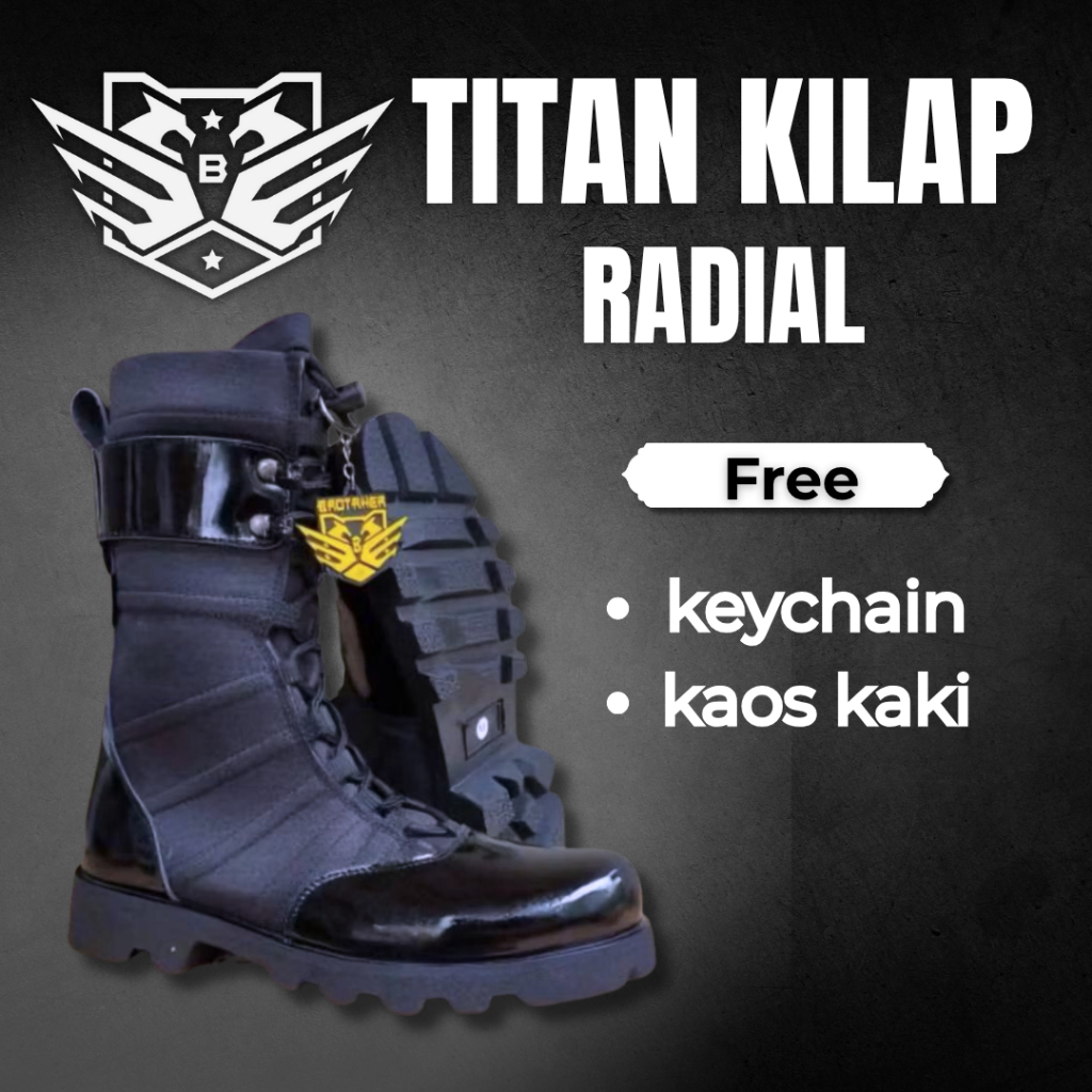 BROTRHER Titan Sol Radial Sepatu Pdl TNI Polri