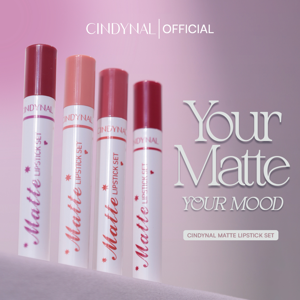 Cindynal Hey Girl Lipstick Matte Waterproof Korea 1 box isi 4 Lipstik