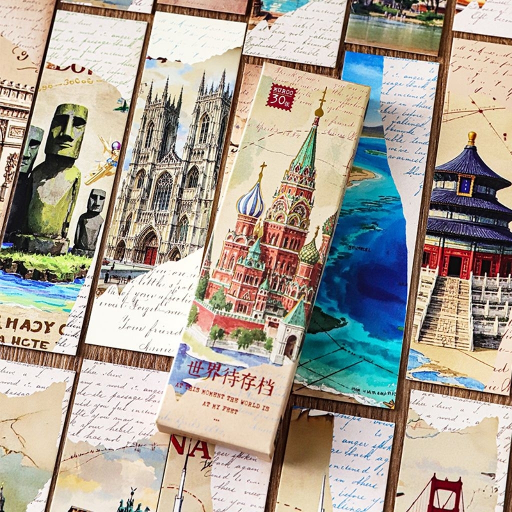 

30pcs paper bookmark pembatas buku kertas coffee rose