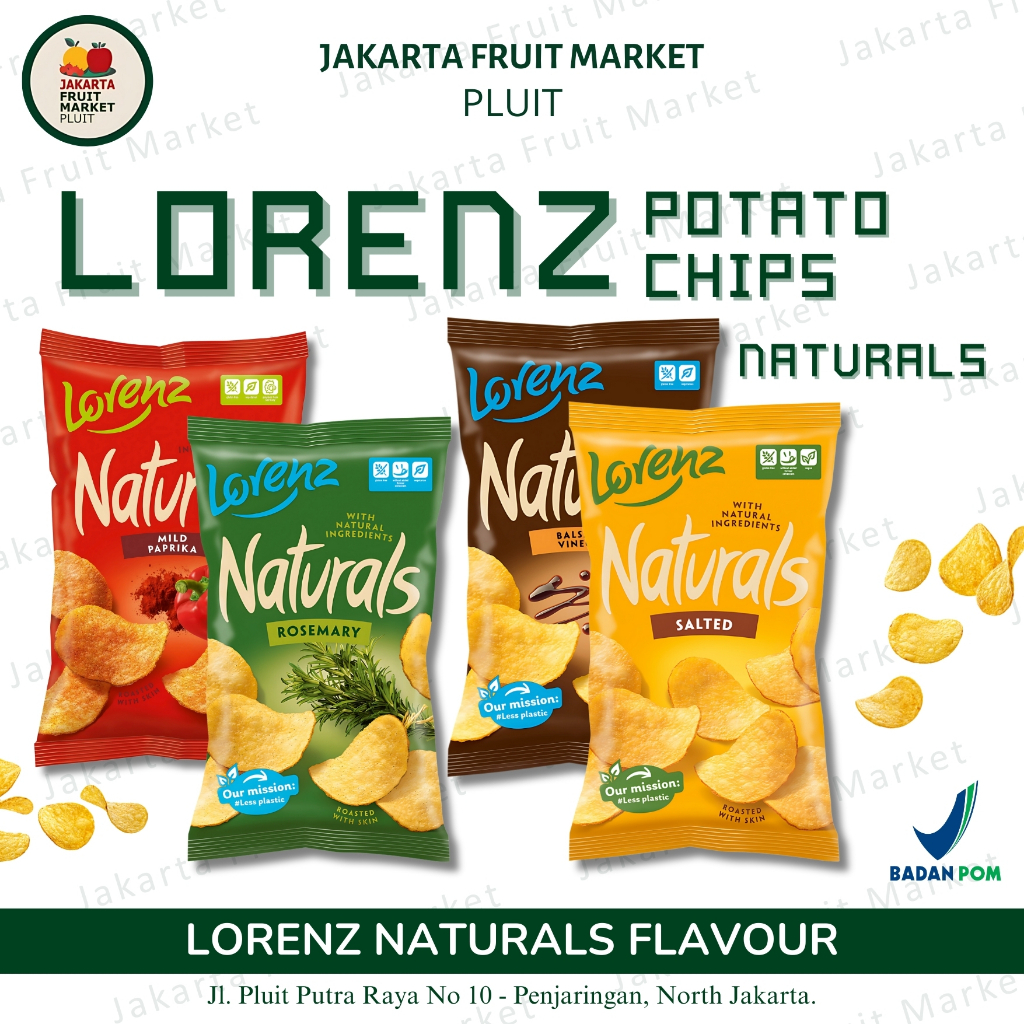 

Kripik Kentang Lorenz Naturals Potato Chips - Semua Rasa: Mild Paprika, Rosemary, Balsamic Vinegar, Salted - Jakarta Fruit Market