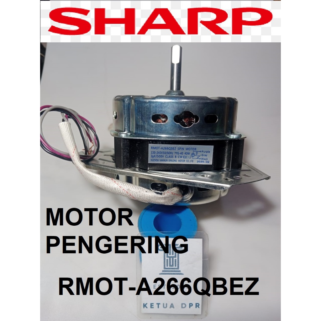 ORIGINAL MOTOR SPIN MESIN CUCI SHARP MOTOR PENGERING SHARP DINAMO PENGERING ORIGINAL RMOT-A266