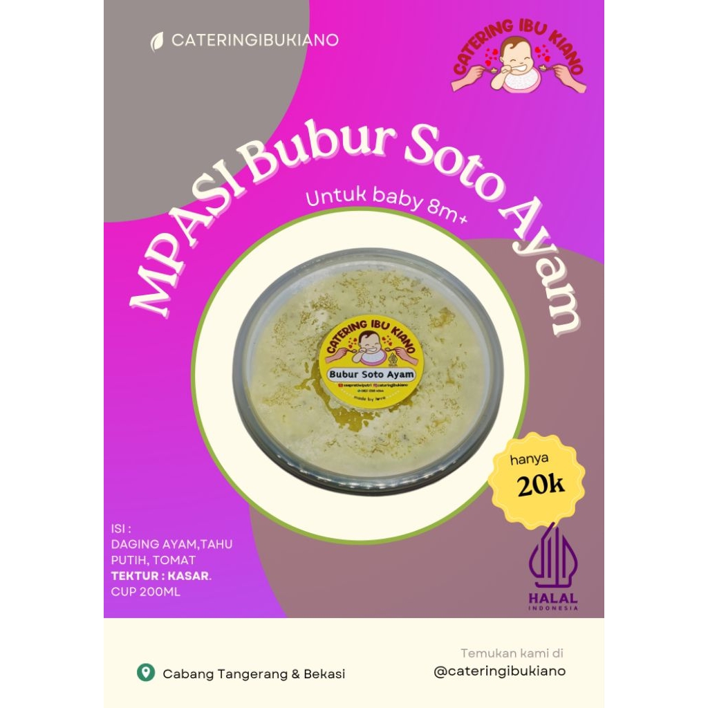 Bubur Ayam Catering Mpasi Bayi Frozen