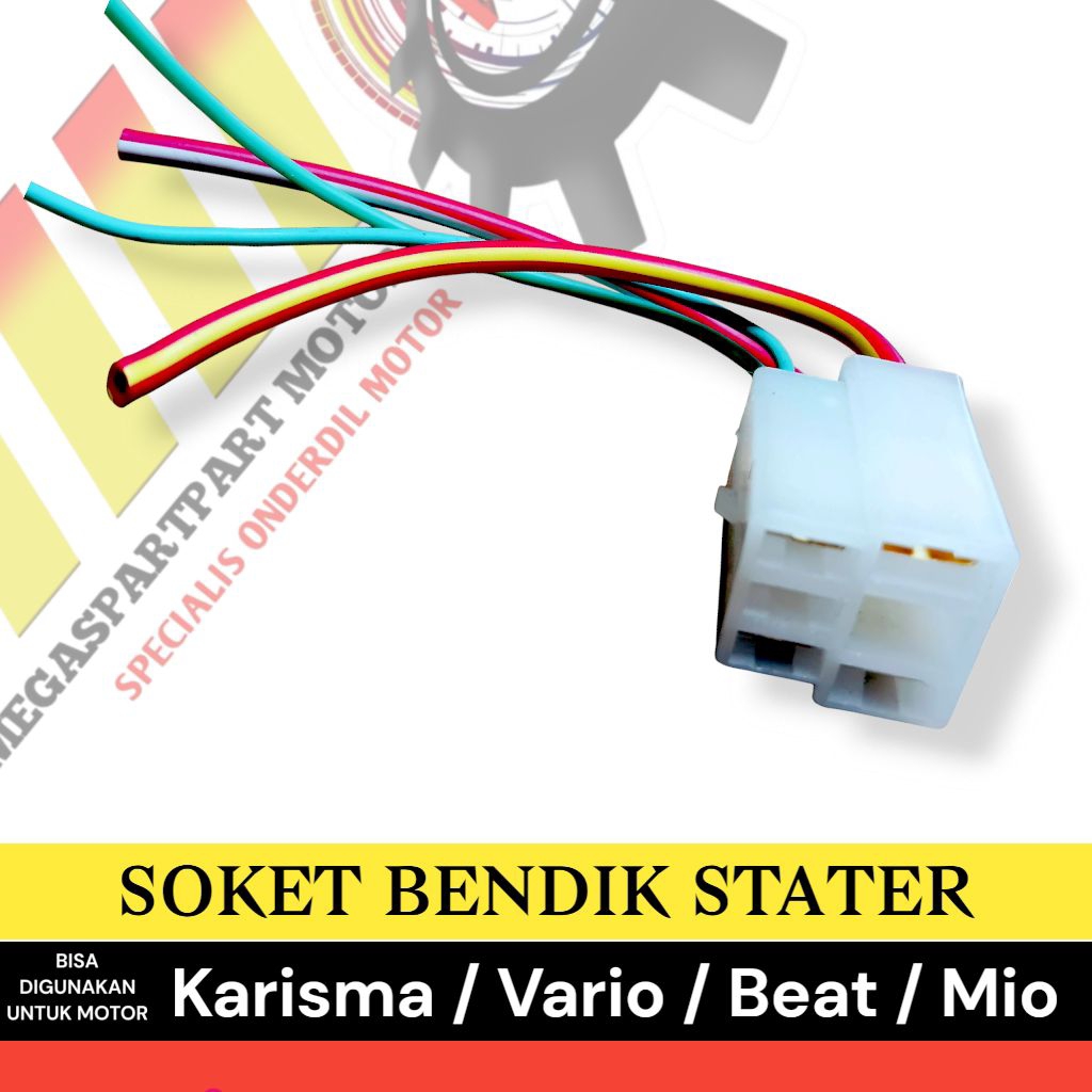 Soket Kabel Bendik Stater Karisma Vario Beat Mio Socket Bendix 4 Kabel