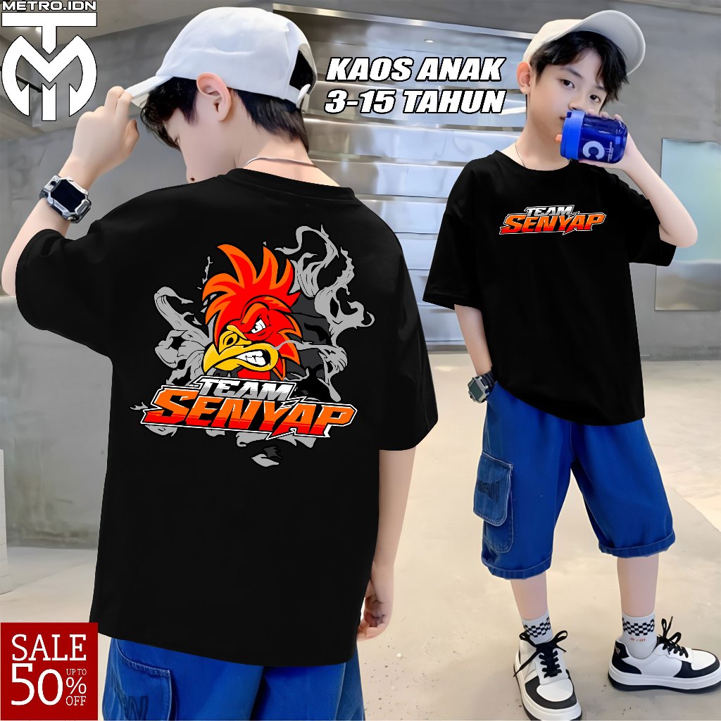 KAOS ANAK TEAM SENYAP - T SHIRT TEAM SENYAP - TEAM SENYAP - KAOS ANAK COD SEHARI JADI