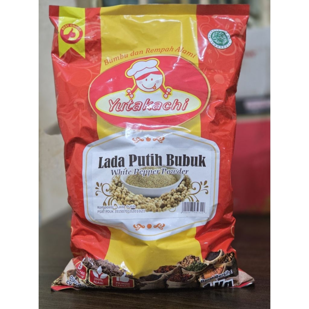 

Lada Putih Bubuk 1 kg Yutakachi Murni Merica Bubuk Bumbu Rempah Bubuk White Pepper Powder
