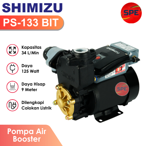 POMPA AIR BOOSTER OTOMATIS SHIMIZU PS-133 BIT / PS133BIT GARANSI RESMI (MEDAN)