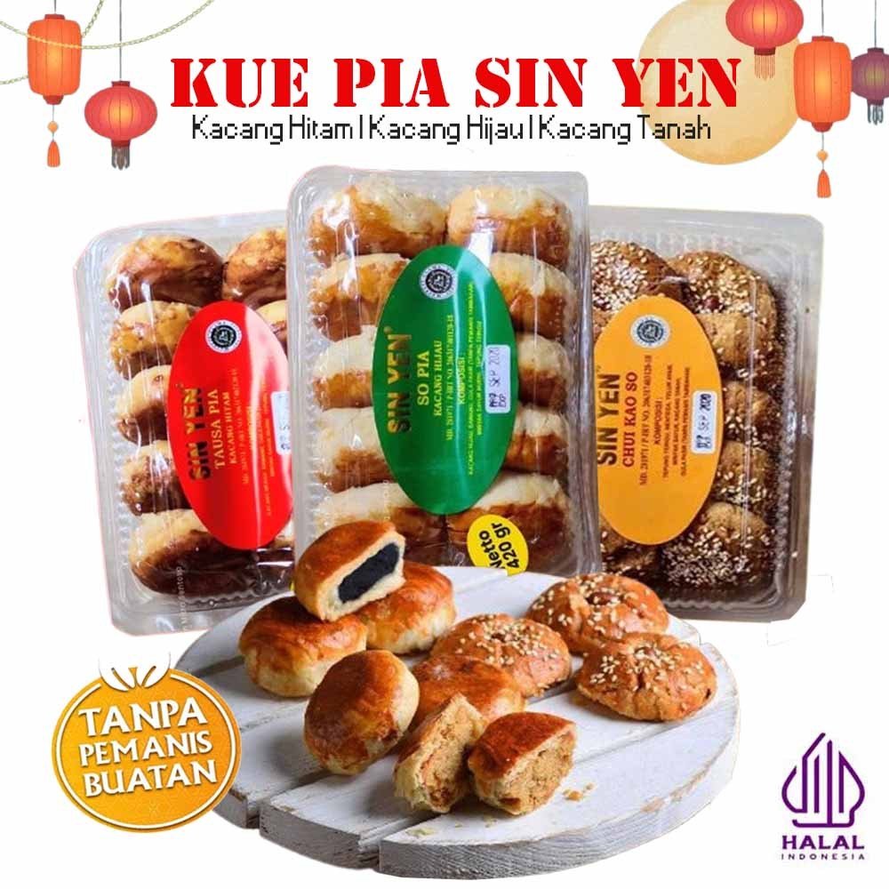 

Kue Pia SIN YEN Tausa Kacang Hitam Bakpia Sin Yen | Kue Pia Kacang Hijau Kupas | Bakpia Tausa Hitam HALAL 100% Original KUE PIA SIN YEN CHUI KAO SO KACANG TANAH Kue Phia Oleh-Oleh Halal
