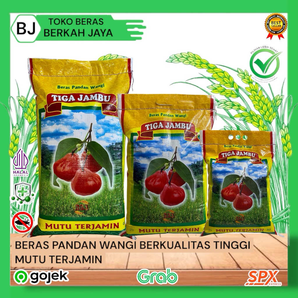 

BERAS PANDAN WANGI TIGA JAMBU 5KG 10KG 20KG