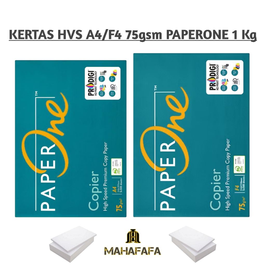 

KERTAS HVS A4/F4 75GSM 1 KG PAPERONE
