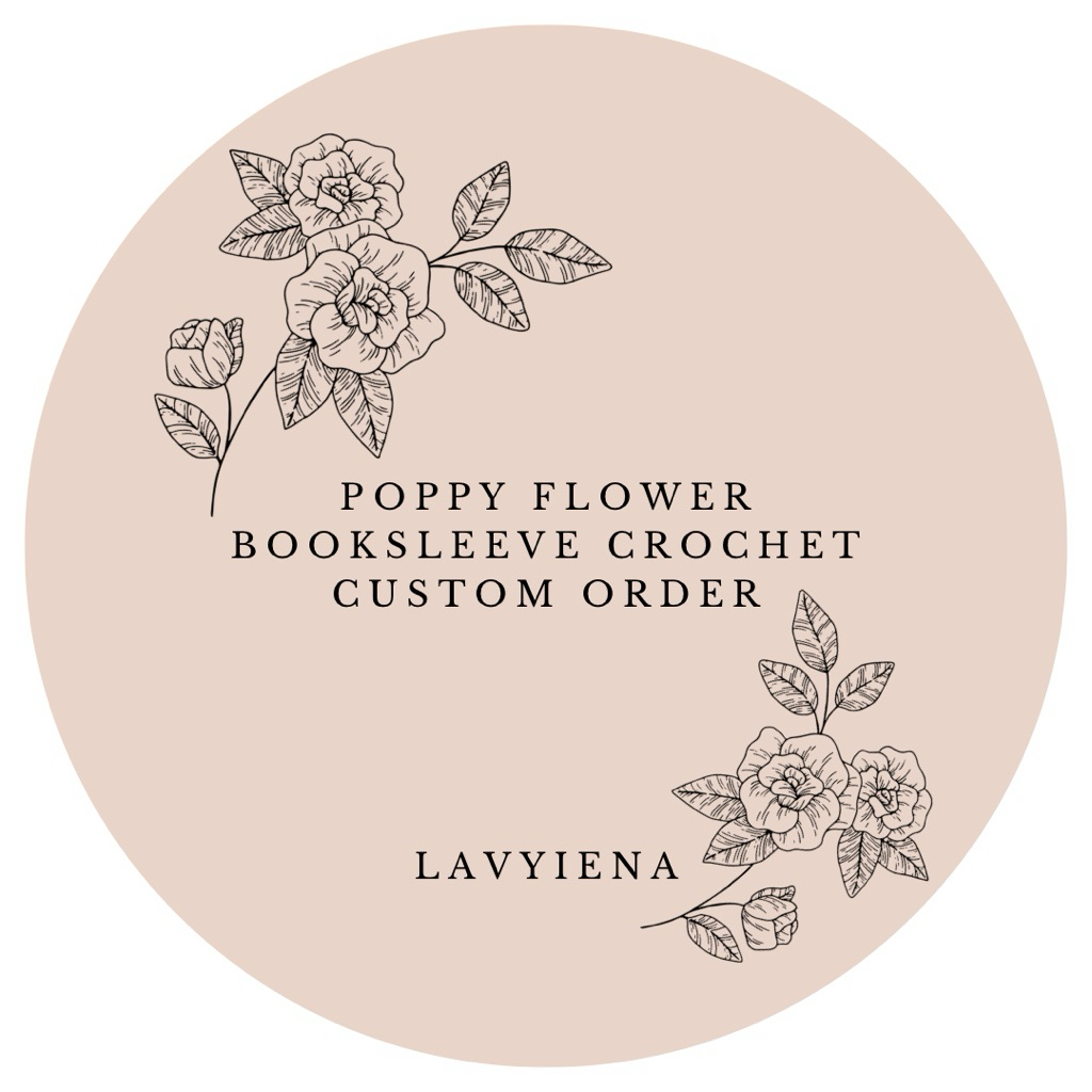 

Poppy Flower Book Sleeve Crochet