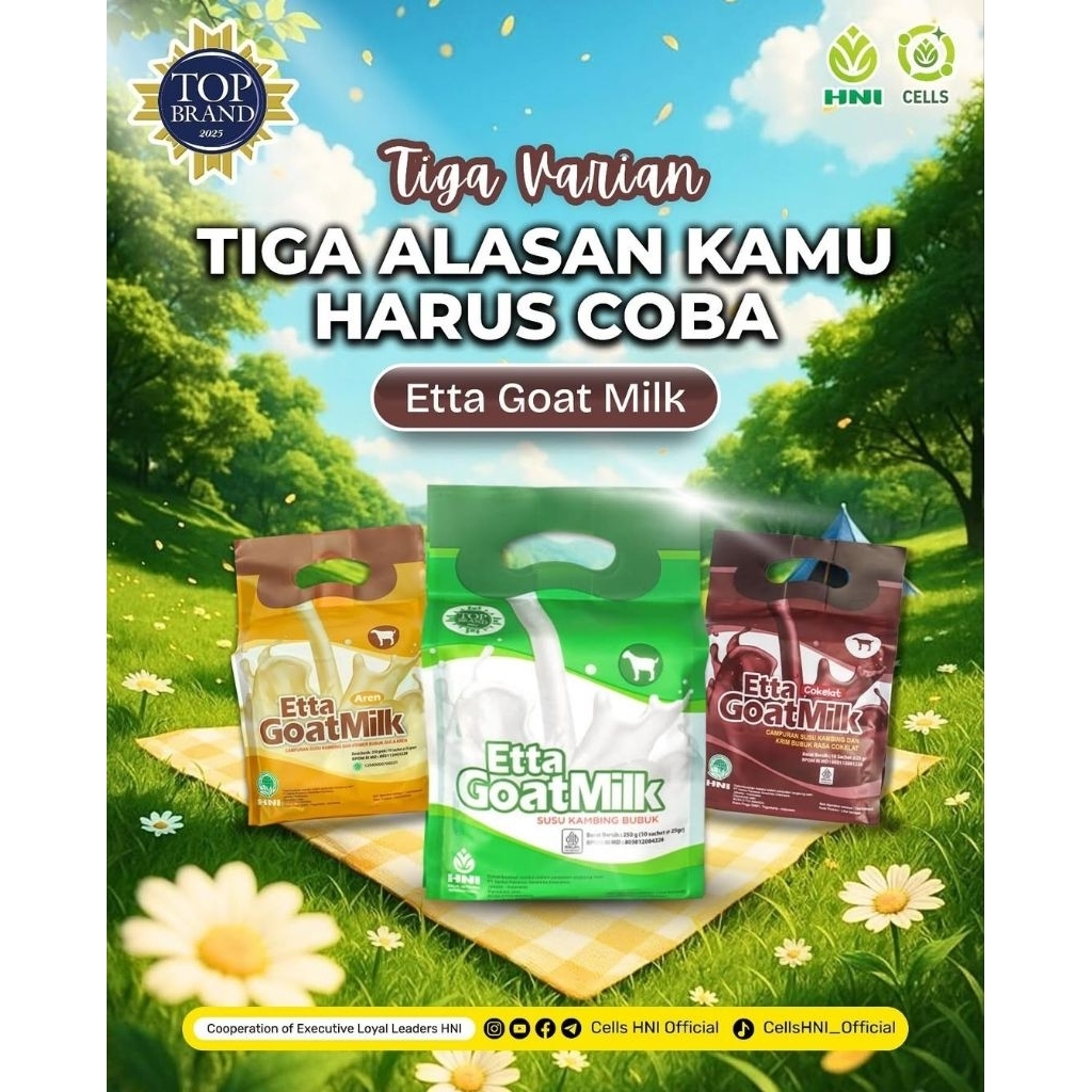 

Etta Goat Milk HNI HPAI - Susu Kambing Ettawa