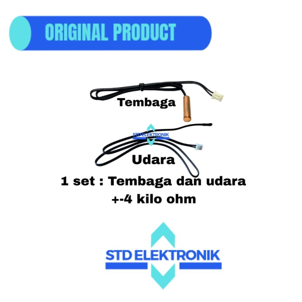 Thermistor ac toshiba 1PK 1 set (tembaga dan udara) - sensor suhu dingin ac toshiba 1 PK - Termis ac