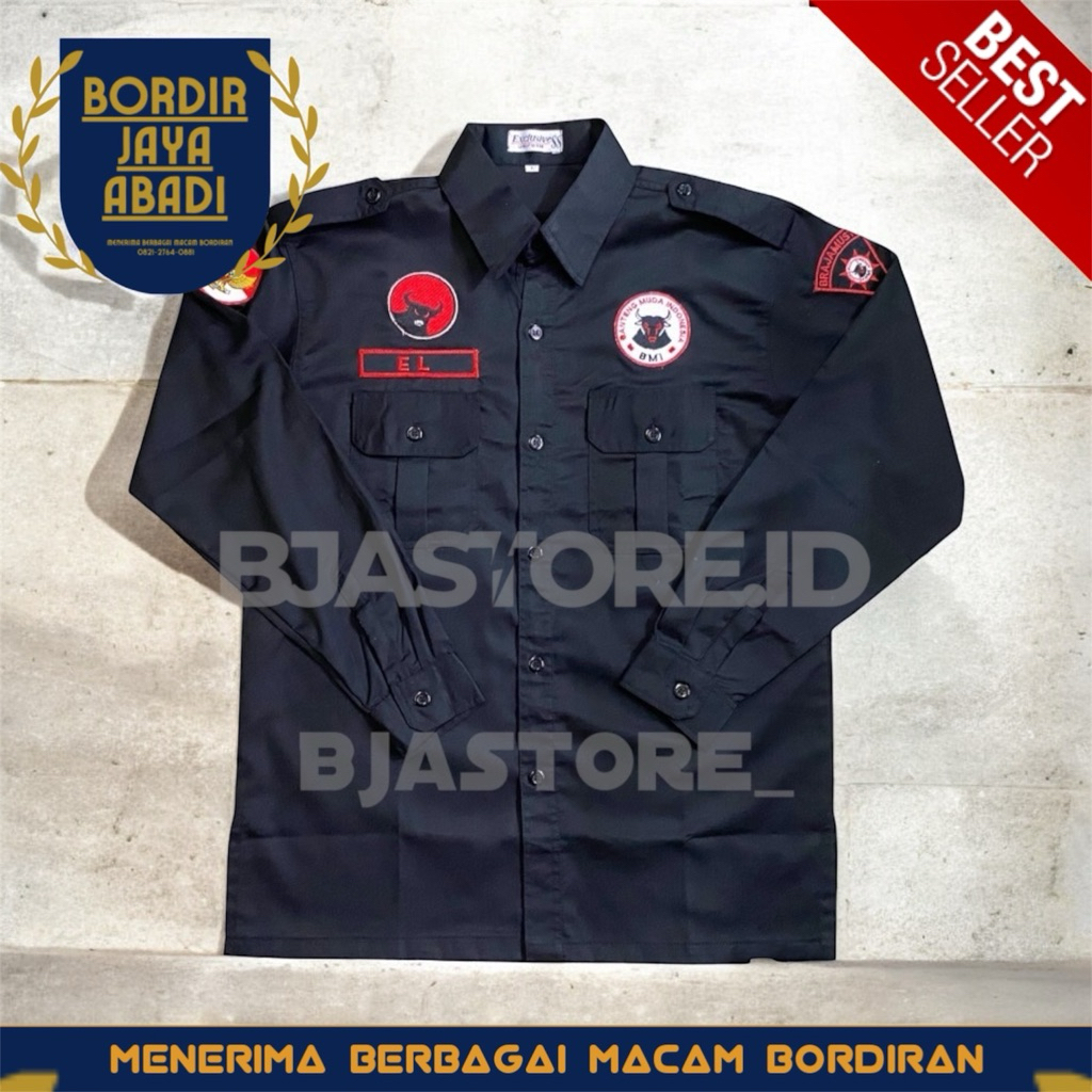Kemeja Seragam BMI PDI Perjuangan Hitam