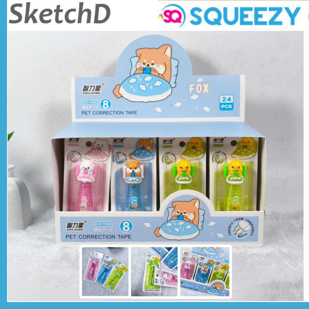 

Pita Koreksi Tip X 8 M Squeezy 7198 Correction Tape Tipe X Lucu