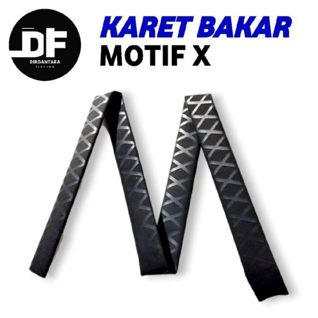 Karet Bakar Joran Pancing Karet Bakar Tegek motif silang