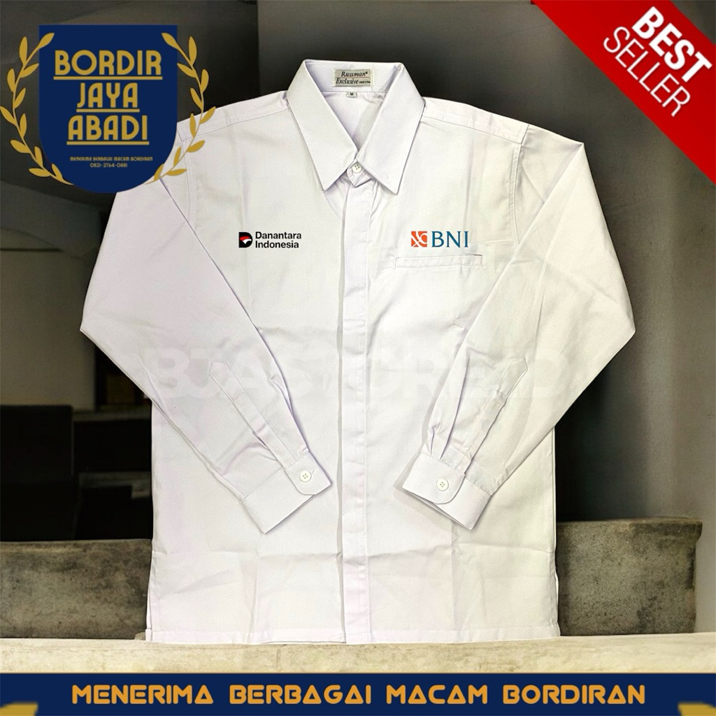 Kemeja Bank BNI Danantara Indonesia Terbaru K1 Putih