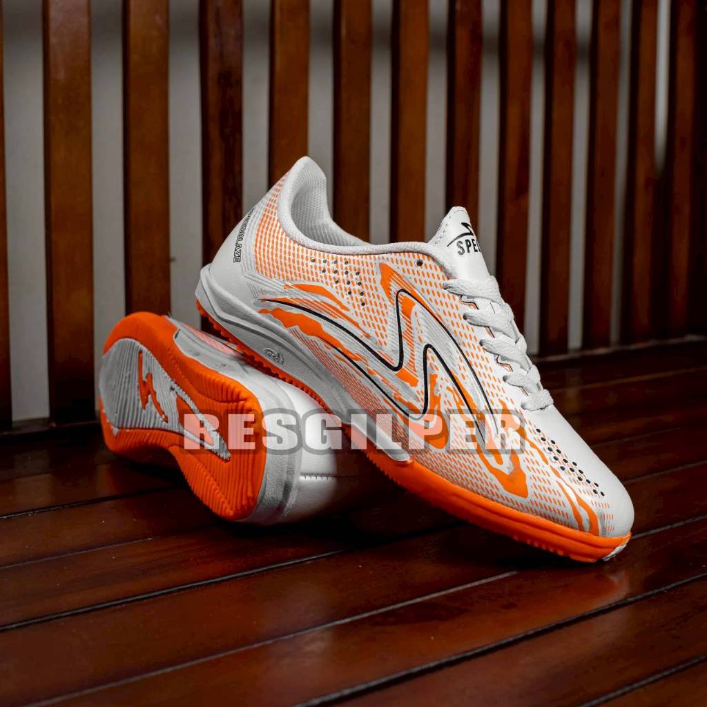 Sepatu Futsal Specs Accelerator Lightspeed II V4 Elite IN - White Orange