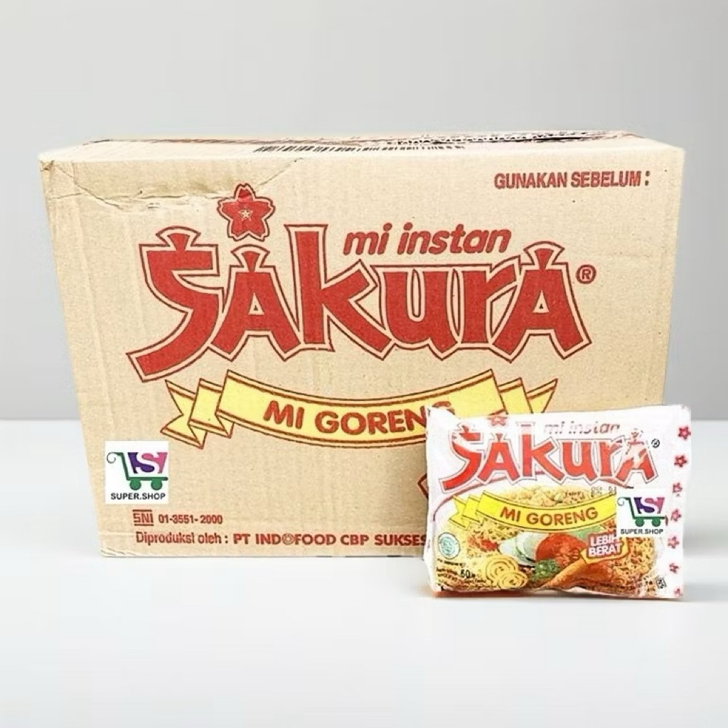 

Paket 1 dus isi 40 pcs Sakura mie instan goreng 60 gram