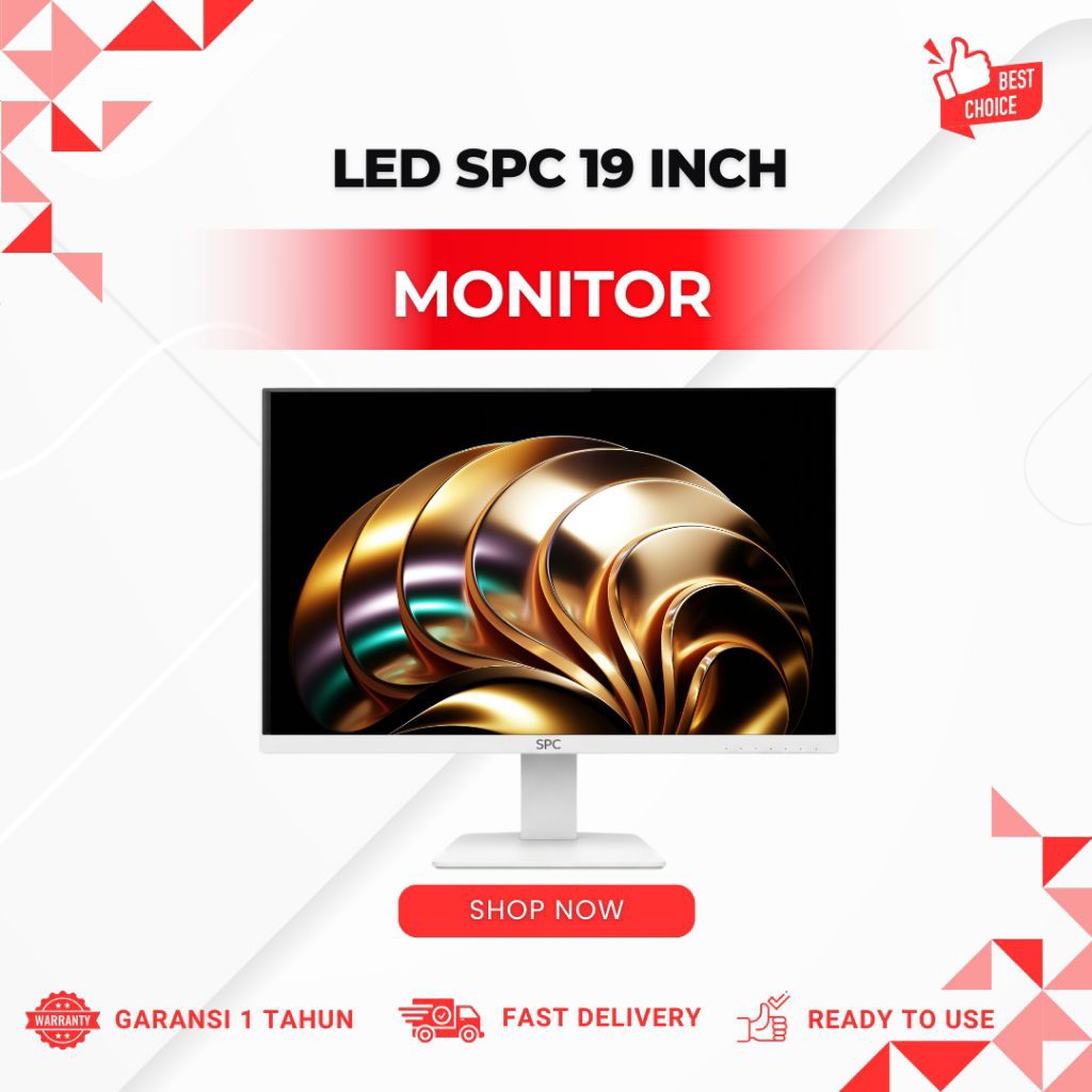 Monitor PC Komputer LED 19 inch SPC HDMI VGA